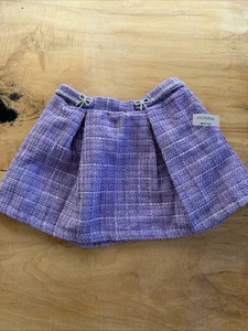 Mädchen Tweed Faltenrock lila mit Schleifen Größe XS, kostenloser Versand - Bild 1 von 6