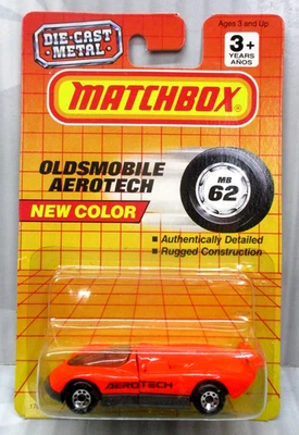 Matchbox 1991 the MB 62 Oldsmobile Aerotech new color is bright orange. - Image 1 of 4