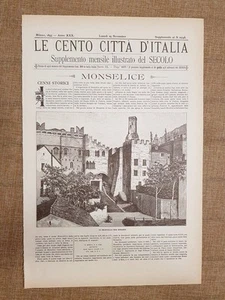 Le Cento Città d'Italia 25 novembre 1895 Monselice Il Secolo Sonzogno Ristampa - Picture 1 of 1