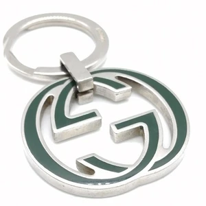 Gucci Portachiavi G Incastro Portachiavi Borsa Charm GG Metallo Argento Auten... - Foto 1 di 10