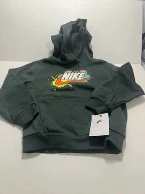 NWT Nike Air Boy's Essentials Pullover Hoodie Green Size 6 MSRP $38 - Image 1 of 4