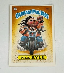 1985 Topps Garbage Pail Kids 2nd Series Card 47b Vile Kyle Sticker *READ Cond* - Picture 1 of 3