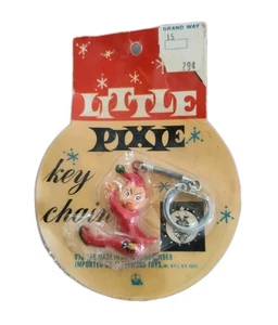 Vintage 1969 Little Pixie Schlüsselanhänger NEU VERSIEGELT Fleetwood Toys Retro Elfe Marienkäfer  - Bild 1 von 8