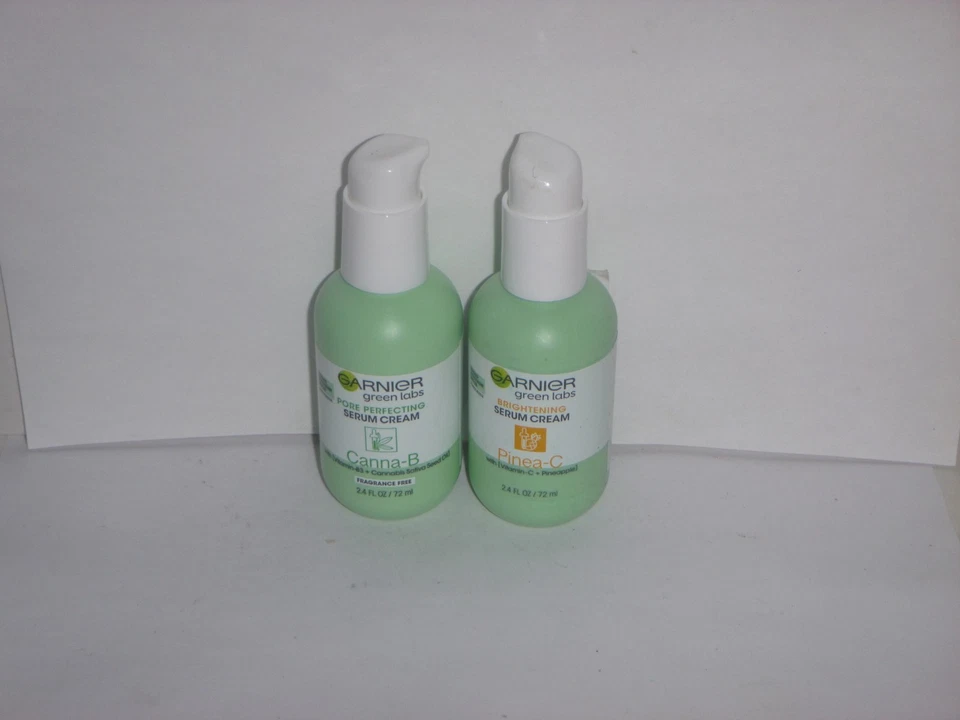 Осветляющая сыворотка-крем Garnier Green Labs Pinea-C & Canna B 2,4 унции каждая - Изображение 1 из 1