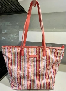 Vera Bradley Confetti Stripe XL Tote BB Collection Vacation Cruise Travel Summer - Picture 1 of 12