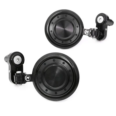 Espejos retrovisores de extremo de barra de motocicleta REACTOR NEGRO para Aprilia TUONO V4 1100 RR 2015-2024 Foto 1 de 4