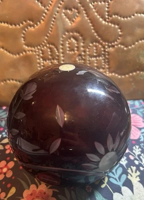 Bohemian Glass Ruby Paperweight - Image 1 of 4