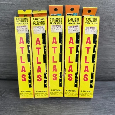 N Scale Atlas Lot of 5 Curved Track #2510 Nickel Silver 6 Sections 9 3/4" R - Image 1 of 4