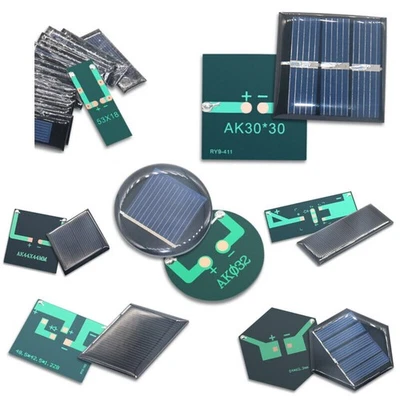 Solarzelle Solarpanel 0.5V 1V 1.5V 2V 2.5V 3V 4V 4.5V 5V 5.5V 6V 7V 10V - Bild 1 von 4