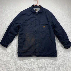 Herren Carhartt FR Gr. XL Flame Resistant Barn Chore Coat Stepp Gefüttert Jacke - Bild 1 von 24