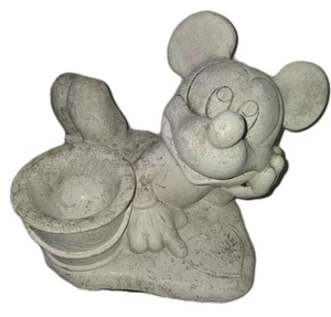 Vintage 1997 Disney Mickey Mouse 798 Garden Planter Statue Rare White - Picture 1 of 8