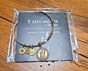 Pulsera Alex and Ani 2015 San Cristóbal Dije, Corazón Católico - Imagen 1 de 6