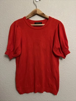 Joseph A Sweater Top Preppy Old Money Red Academia Fairy Feminine Romantic Heart — 第 1/4 张图片