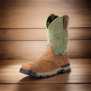 Ariat Rebar Flex Western Waterproof Wide Square Toe Work Boot-21485 - Picture 1 of 6