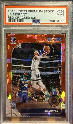 Ja Morant Rookie Memphis Cracked Ice PSA 9 SP #259 2019-20 Hoops Premium Stock - Image 1 of 2