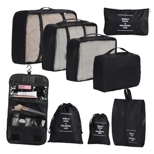 Packing Cubes Storage Luggage Organizers Bags 9 set for Travel Clothing - Picture 1 of 7