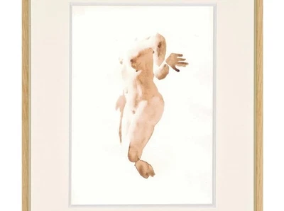 Acuarela Estilo Moderno Contemporáneo Mujer Desnudo Acuarela Pintura Foto 1 de 4