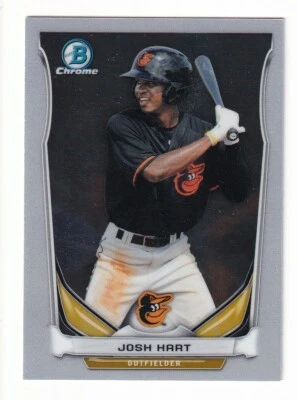 2014 JOSH HART BOWMAN DRAFT BASEBALL CHROME PARALLEL TOP PROSPECT CARD CTP-57 - Image 1 of 2