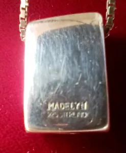 "MADELYN PERFUME BOTTLE" STERLING SILVER Vintage PENDANT - NECKLACE RARE - Picture 1 of 11