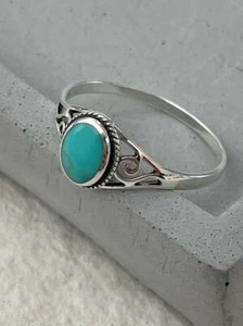 Blau Türkis Ring 925 Sterlingsilber Ring Valentinstag Tag Schmuck VS-594