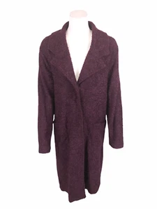 Lisa Rinna Collection Women's Duster with Oversized Lapels Wine XX-Small Size   - Picture 1 of 2