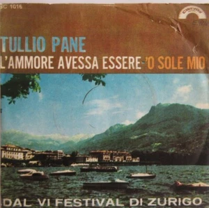 TULLIO PANE -L'AMMORE AVESSA ESSERE / O SOLE MIO- ITALIAN 7" SINGLE PS - Picture 1 of 5