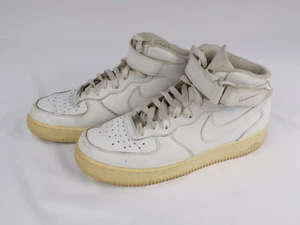 Nike Mens Air Force 1 Sz 8 Mid 07 315123-111 White Basketball Shoes Sneakers C25 - Picture 1 of 8