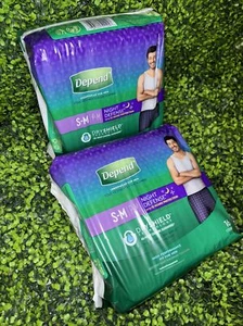 Depend Night Defense Men's Overnight Incontinence Underwear S-M 16 Count New 2pk - Picture 1 of 5