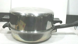 SEAL-RITE _T304 FIVE-PLY SS Fry Pan _Egg Poacher Insert_Dome Lid - Picture 1 of 12