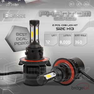72W 8000LM US BridgeLux Chip LED Kit 6000K Headlight Hi / Lo Bulbs - H13 9008 - Picture 1 of 7