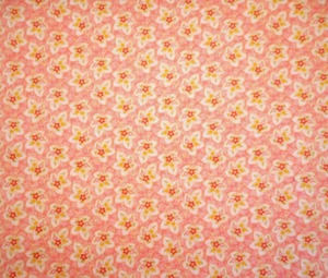 30s Reproduction Fabric By Yard Pink Yellow Ivory Floral on Pink Premium Cotton - Picture 1 of 2