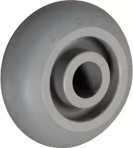 CasterHQ - 6" X 2" BALLIGES GRAUES THERMOGUMMI (NICHT MARKIEREND) RAD - 500 PFUND CAPA - Bild 1 von 1