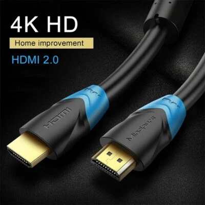 Premium V2.0 HDMI Cable High Speed 2160p 4K Ultra HD 0.5m 1m 2m 3m 5m 8m 10m - Image 1 of 4
