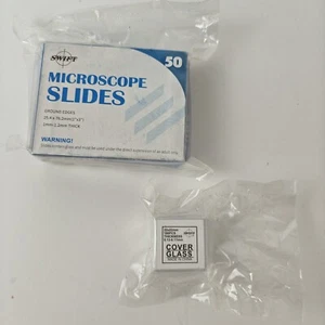 SWIFT Microscope Slides 50 Pre-Cleaned Blank Slides & 100 Peice Cover Glass - Picture 1 of 5
