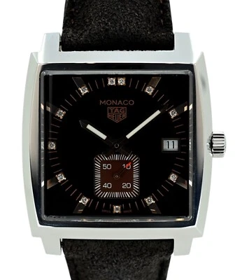 Tag Heuer 37mm Marrón Mónaco Edición Limitada Kingsman Reloj Caja y Papeles WAW131C! Foto 1 de 4