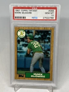 1987 Topps Tiffany Mark McGwire #366 PSA 10 Gem Mint Rookie RC A's BASH BRO - Picture 1 of 3