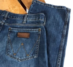 Wrangler Retro Relaxed Boot Stretch Jeans Mens 36x34 (36x32) Jackson Hole Cowboy - Picture 1 of 12