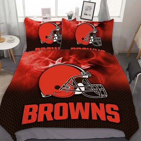Cleveland Browns Bedding Set 3PCS Duvet Cover Pillowcase Comforter Cover US Size Cover