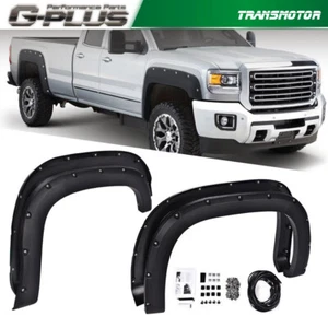 Fit For GMC Sierra 1500 2500HD 3500HD 2007-13 Pocket Rivet Offroad Fender Flares - Picture 1 of 9
