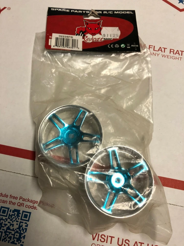 Redcat Racing Lightning Touring Car Wheels Pair Part # 02226PB - Image 1 of 1