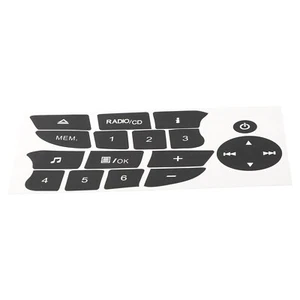 Autocollant noir pour réparation pour boutons radio Renault Clio Megane - Picture 1 of 24