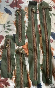 5 Vintage strapazierfähige Messing YKK Reißverschlüsse USA mit 4 heißen Z Anhängern *lesen - Bild 1 von 7