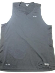 Nike Youth Girls Size XL V-Neck Shirt Black Sleeveless Dri-Fit Logo Print Sport - Picture 1 of 7