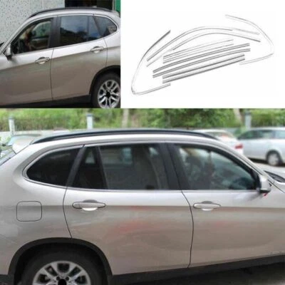 Window Molding Trim Decoration Strips Silver Steel 2010-2014 2015 For BMW X1 E84 - Image 1 of 4