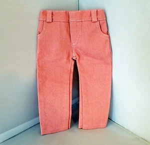 Pantalones de mezclilla ajustados de color rosa claro se adaptan a muñecas American Girl de 18 - Imagen 1 de 3