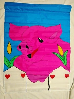 Pink Pig 28 X 40 pulgadas Nylon Desgarro Bordado Bandera TG Flags Co. Nuevo  Foto 1 de 4