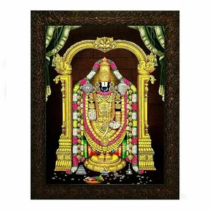 Multicolor Wood Tirupati Balaji Painting - Bild 1 von 2