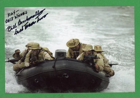 Wm. Bruhmuller DEC. UDT-22 Frog Vietnam Navy Seal Team 2 Signed 4x6 Photo E22532 Cover