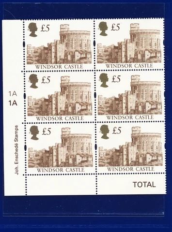 1997 SG1996 £5 Windsor Castle Enschede UK21 Pl.No.1A-1A MNH Cat £140 pfmx Cover