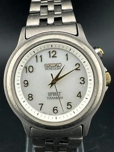 Seiko Spirit Panellight Titanium Men's Quartz Watch 35mm 6L01-0030 - Picture 1 of 13